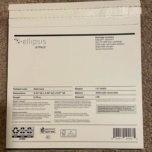 Verizon Ellipsis Hotspot New in box  Jetpack - Picture 2 of 11